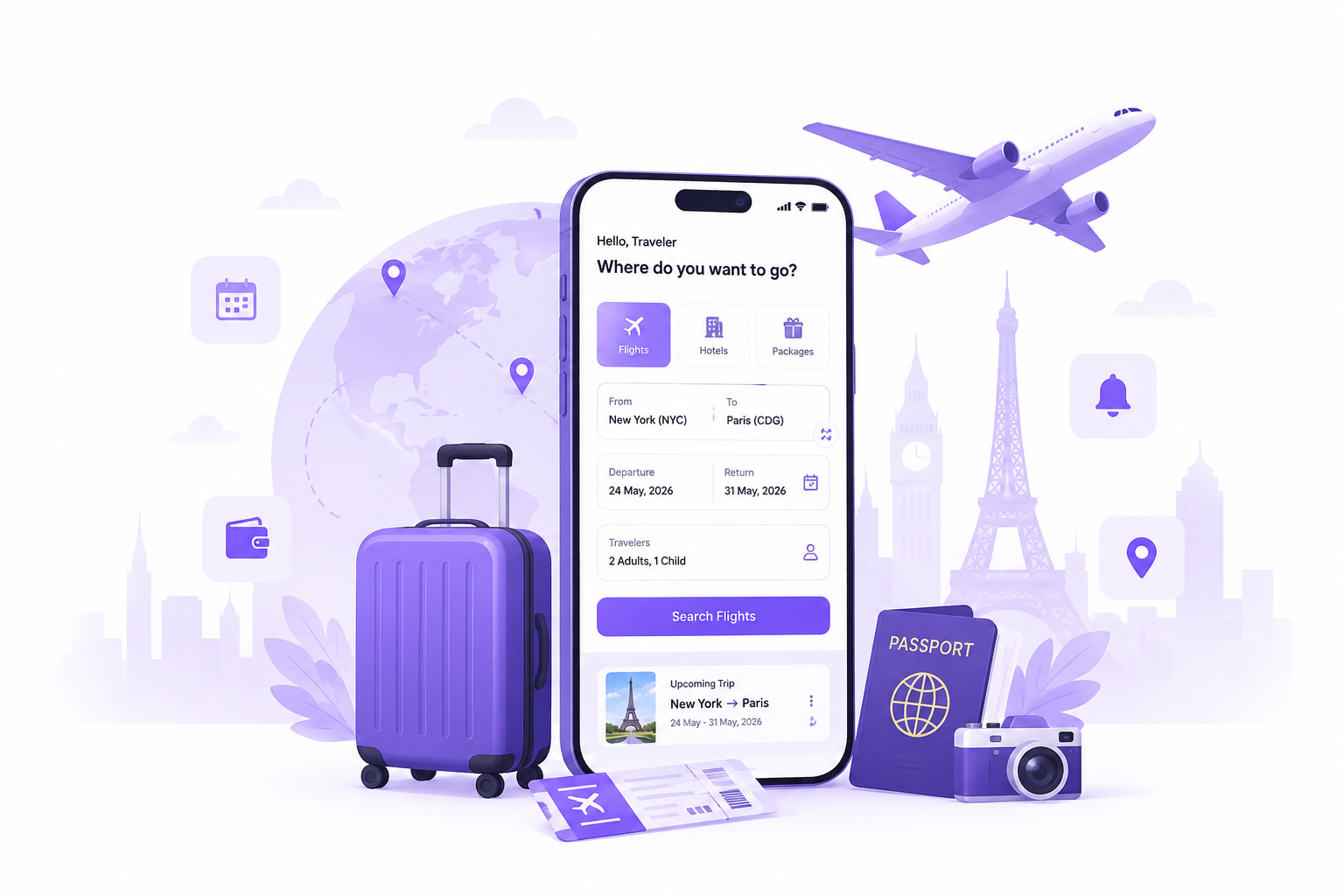 Travel Booking Software Android and iOS Mobile App